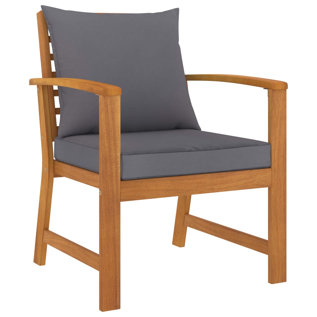 5 Piece Garden Lounge Set with Cushions Solid Acacia Wood