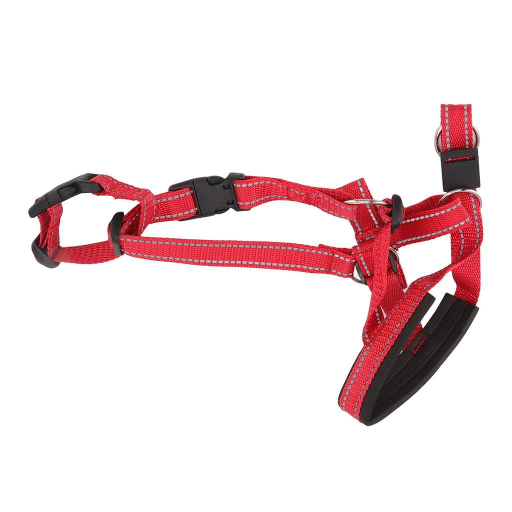 Hundekopfhalsband Atmungsaktives Hundekopfgeschirr Hundemaulschutz mit Verstellbarem Riemen für Draußen Rot XL