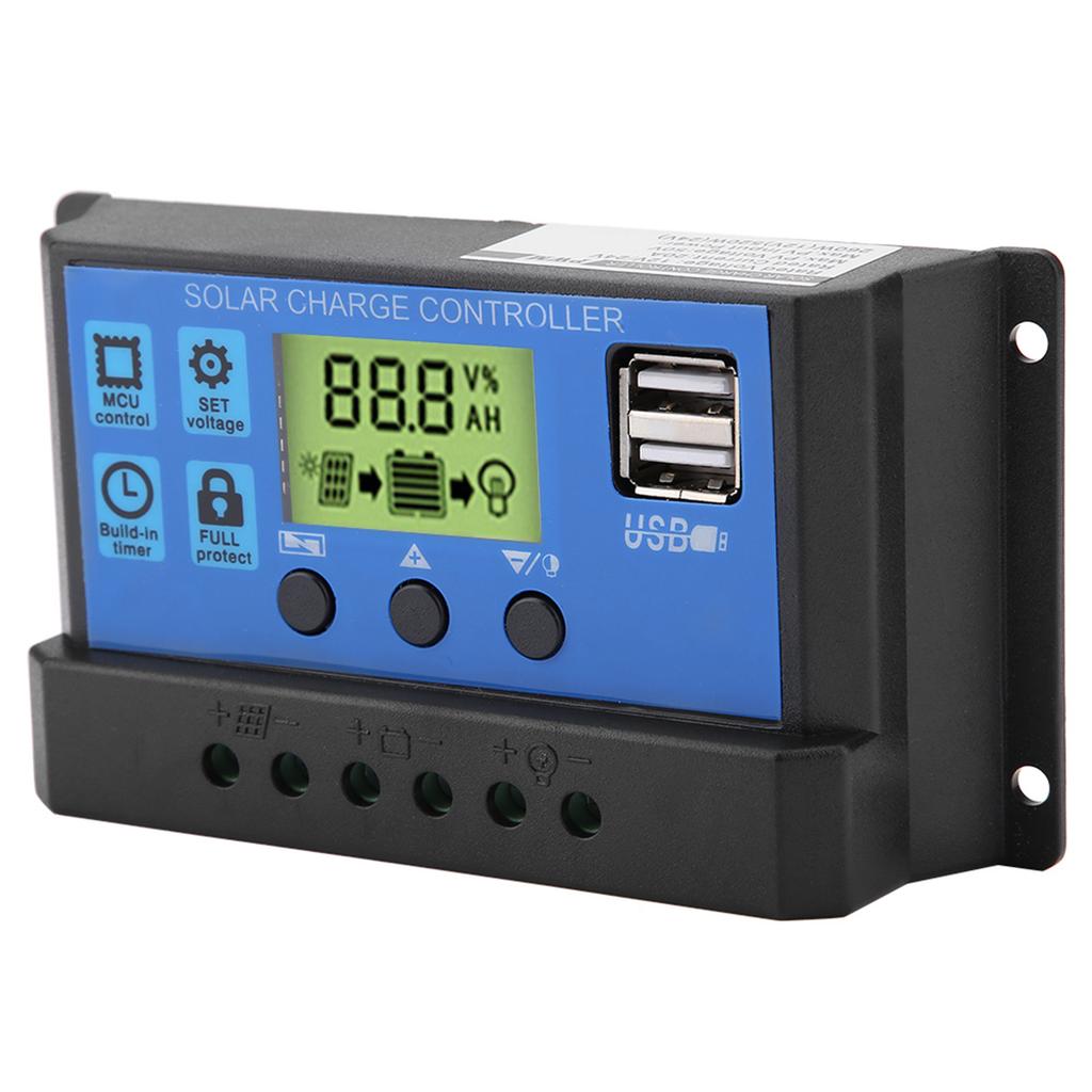 PWM 12V 24V Dual USB Solarpaneel Laderegler Regler LCD-Anzeige 20A (YJSS20A)