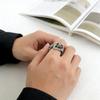 Punk Skull Ring for Men and Women, Retro Alloy Adjustable Ring, Jewelry Gifts