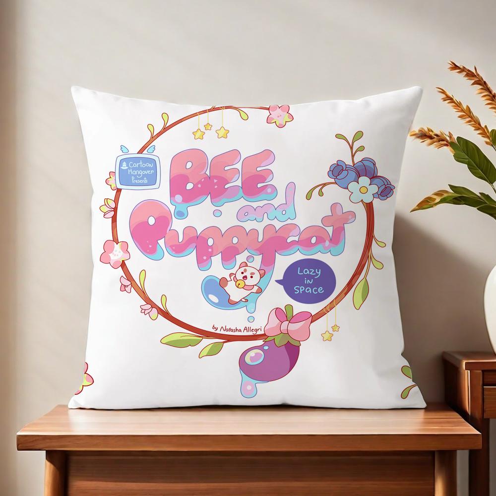 Bbee cute Ppuppycat Anime cushion cover For Pillow Printing Sofa Decoration Home Car Room Coffee Shop Office Nordic Simplicity