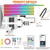 Dreamcolor Akryl Interiør Bil LED Strip Lys med APP 18 i 1 Neon Fiberoptiske Stripelys for Bil Ambient Lyssett