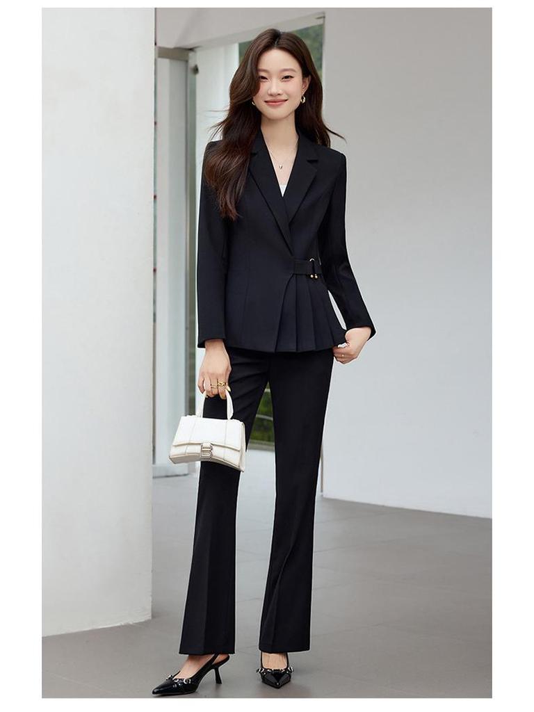 2025 Autumn Apricot Women's Suit Set: Professional Attire for Hotel and Jewelry Store Managers