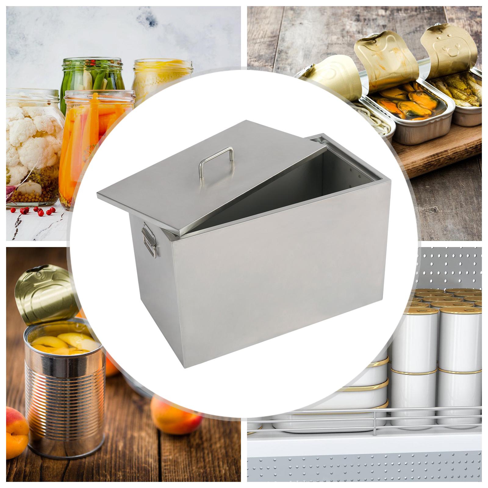 

Bymaocar Water Bath Tank W/ 2 Tank Racks, Stainless Steel Soup Pot for Gas Stove & Wooden Stove, Kitchen Food Storage Container 50L серебряный