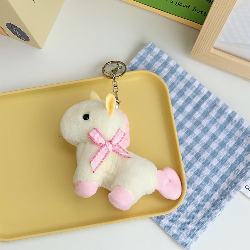Adorable Unicorn Plush Toy Soft Short Plush With Cute Bow Wedding Favors And Keychains