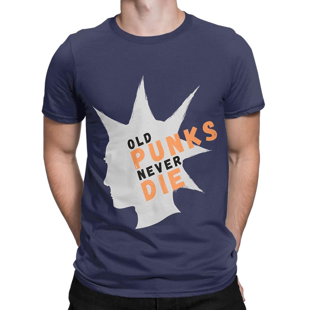 Old Punks Never Die Cool Design Tee Pullover Hoodie Funny 100 Cotton Tshirt Old Punks Never Die Tops Tees For Unisex