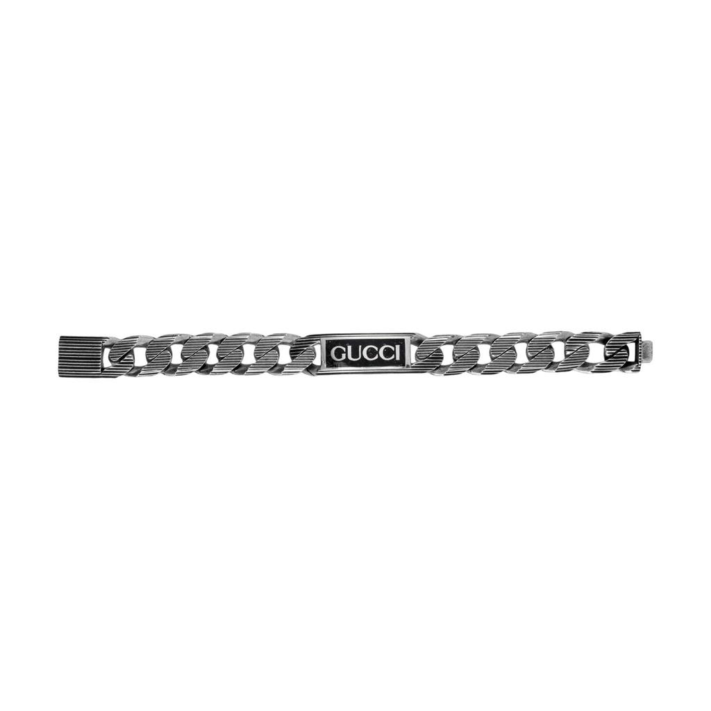 Gucci Trendy Minimalist Fashion Versatile Vintage Distressed Shiny 925 Silver Bracelet Unisex bracelet 701625-J8410-1064