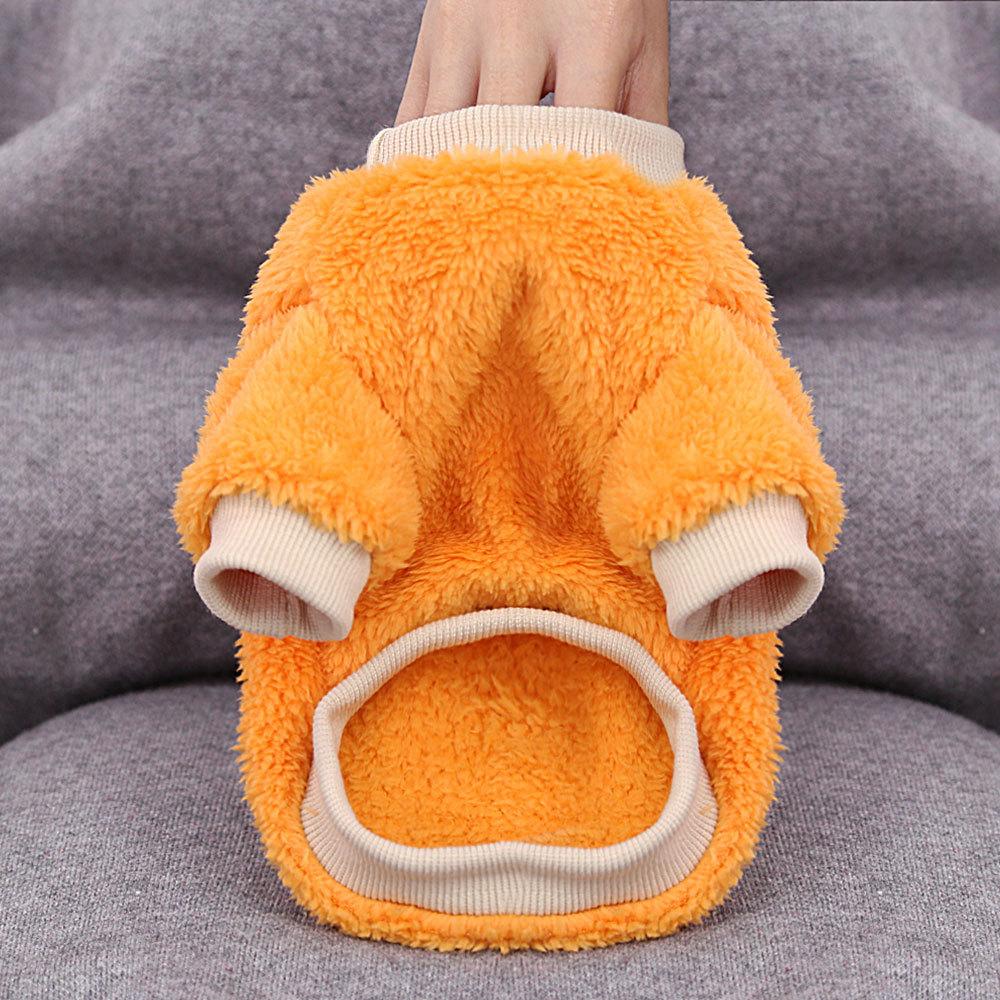 Warm Dog Clothes Two Legs Design Soft Fabric Pet Apparel Fruit Pattern Winter Wear Universal Sizing Cat Dog Autumn Clothes