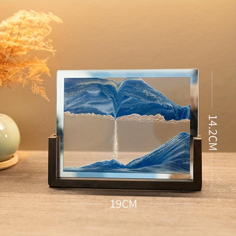 

1 шт. 3D Песочные Часы с Пересыпающимся Песком Закаленное Стекло Арт-Украшение Домашняя Комната Декор Автомобиля Креативная Песочная Живопись Настольное Ремесло Идеальная Идея для Подарка синий