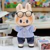 4Pcs/Set For Labubu Gen 1/2/3 17cm Mini Figurines Fashion Shirt Pants with Headset and Leather Shoes