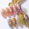 2pieces 3D Metal Zircon Nail Art Jewelry Japanese Nail Decorations Top Quality Zircon Crystal Manicure Zircon Diamond Charms