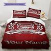 Name Custom FC Logo Arsenal Pattern Bedding Set Quilt Cover Pillowcase Home Decor Gift (1 * Duvet Cover + 2 * Pillowcase, Without Core)
