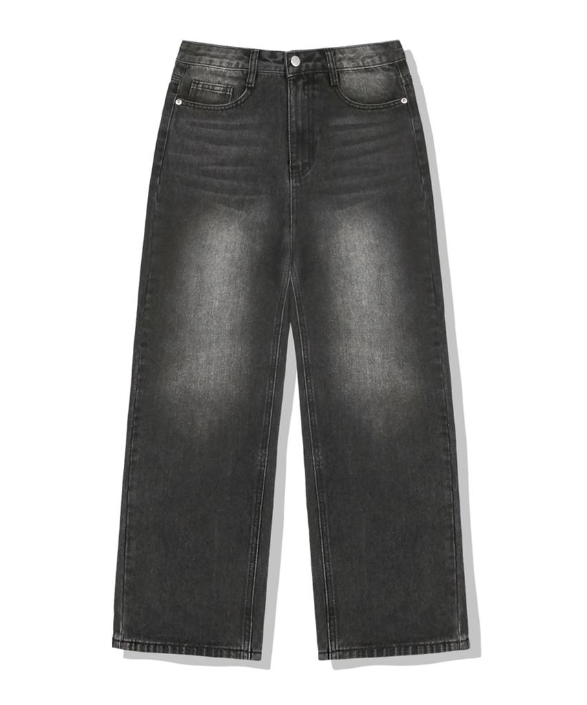 Wenil Block Balloon Wide Washed Denim Pants 4 Colors [Wald_3003] (B Type)