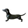 1 Pcs Dog Resin Dachshund Animal Pet Toys Figurine Black Ornament Animals Statue Craft Decoration Garden Sculpture Figures 2025