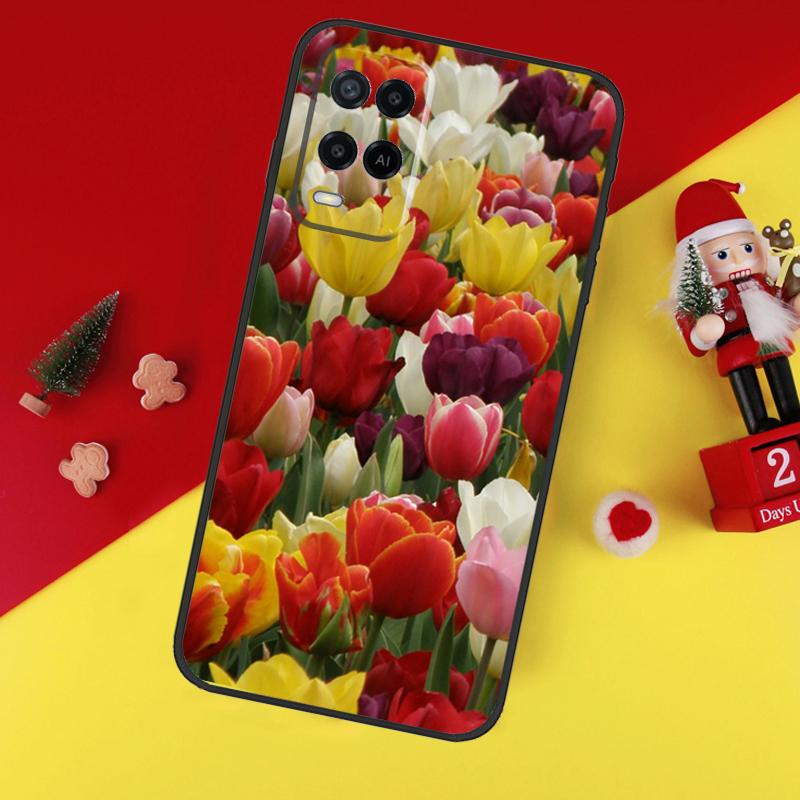 Tulip Flower Colorful Case For Oppo A5 A6 Pro A15 A57 A17 A54 A74 A94 A76 A16 A96 A40 A60 A80 A18 A38 A58 A78 A98