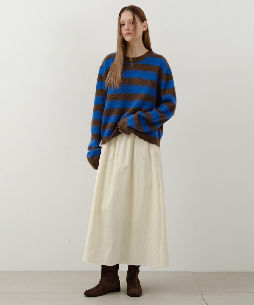 Wednesday Oasis For Woman Slow Flare Long Half-Banding Skirt_Cream(W25-Sk02)