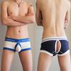 Sexy Boxer Briefs Jockstrap G-string Back Cutout Hole Underwear Thong for Men Daily Wear