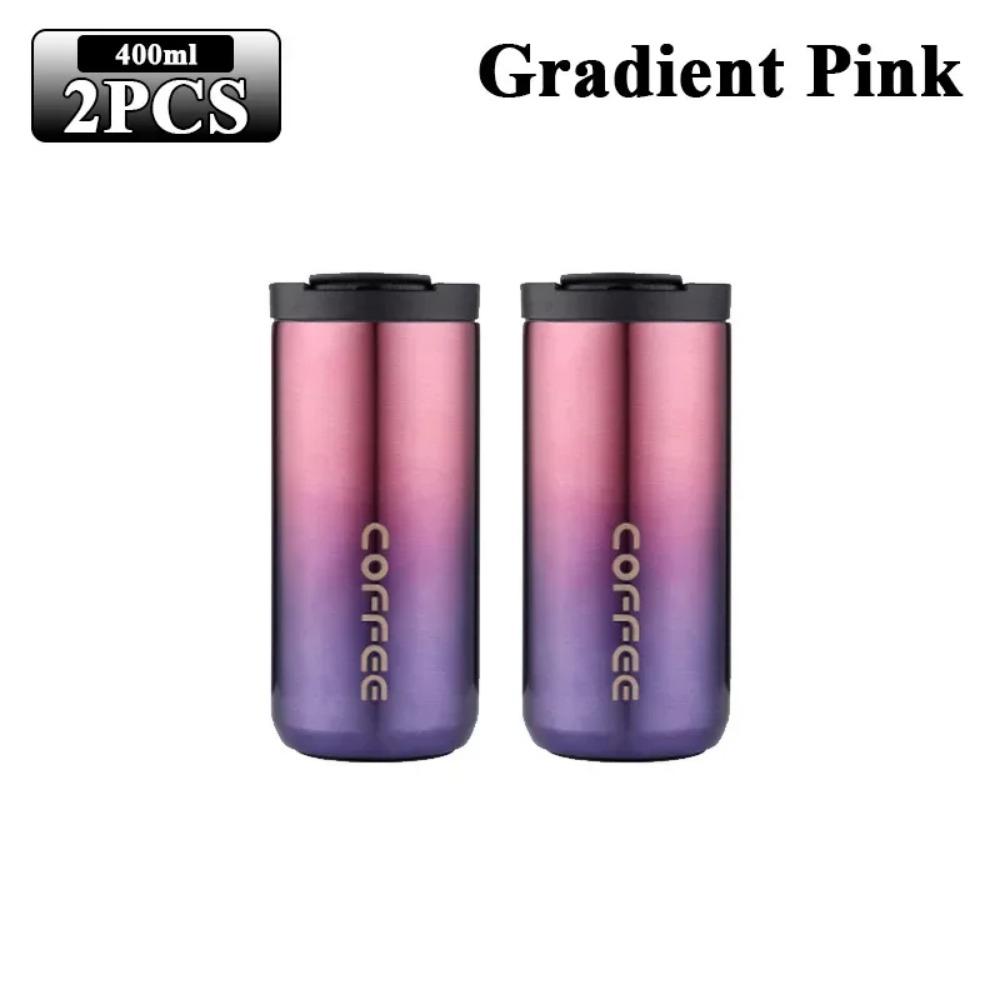 400ML Stainless Steel Coffee Cup Travel Thermal Mug Leak-Proof Thermos Bottle Tea Coffee Mug Office Business Style Thermos