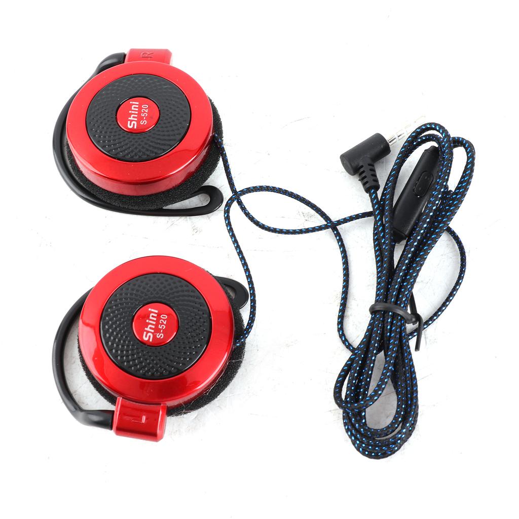 3.5mm Wired Headset Ear Hook Headset Stereo Game Sports Headphone with Mic for Phone