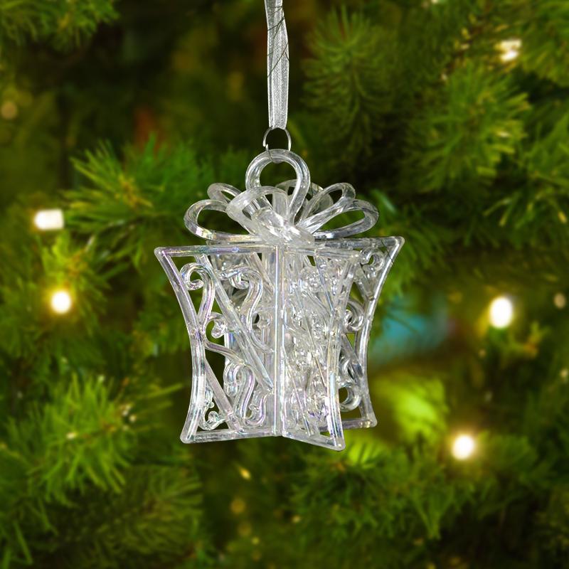 Xmas Tree Transparent Snowflake Hanging Ornaments Acrylic Pendant 2025 Christmas Decoration for Home Navidad Gifts New Year 2026