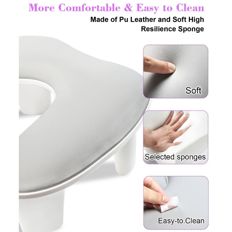 Lightweight Manicure Hand Support Armrest Pillow Slanted Wrist Rest Durability PU Material Easy Cleaning for Nail Work