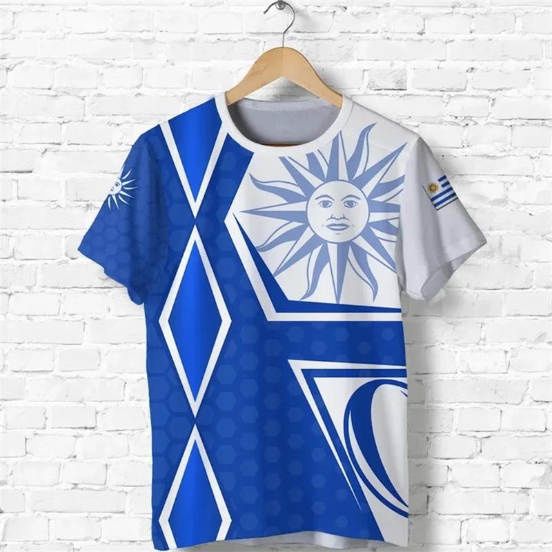 

Uruguay Flag Pattern Men Women T-shirt Soccer Jerseys Daily Casual Sports Oversized Gym Tops 3D Print T Shirt For Man Clothes 6XL
