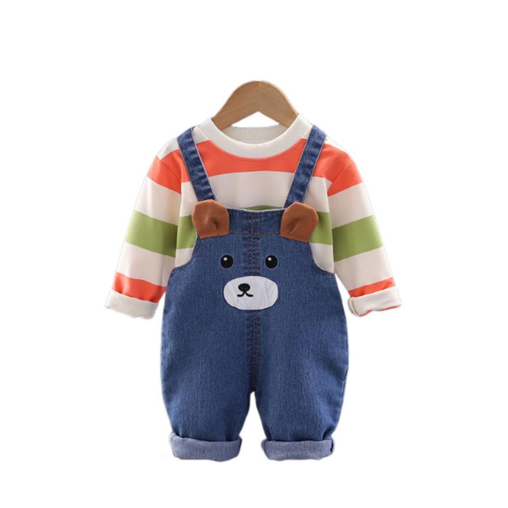 Detská ležérna súprava s dlhým rukávom, pohodlné outfity na každodenné nosenie