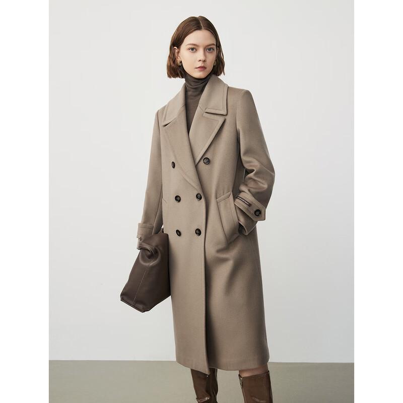 

LANGZI Пальто средней длины из чистой шерсти для通勤 M