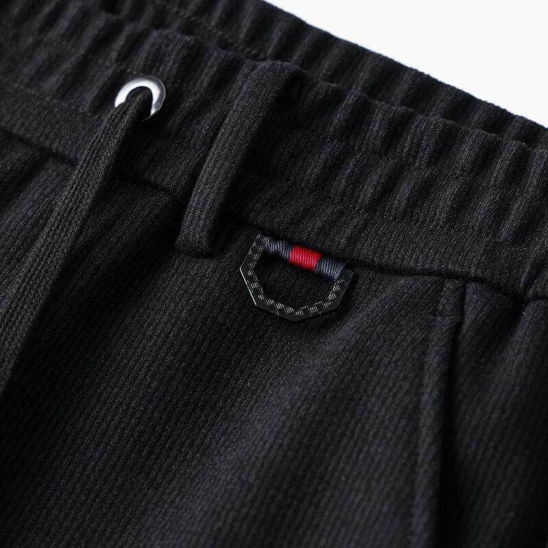 FIRS Men's Fleece-Lined Corduroy Business Casual Straight-Leg Pants