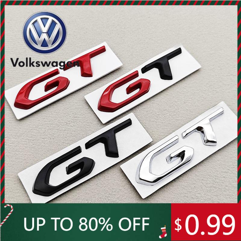 2026 Caldo Per VOLKSWAGEN VW 3D Metallo Adesivo Auto Logo GT Parafango Laterale Bagagliaio Posteriore Emblema Per Peugeot 308 408 208 508 3008 400 ner
