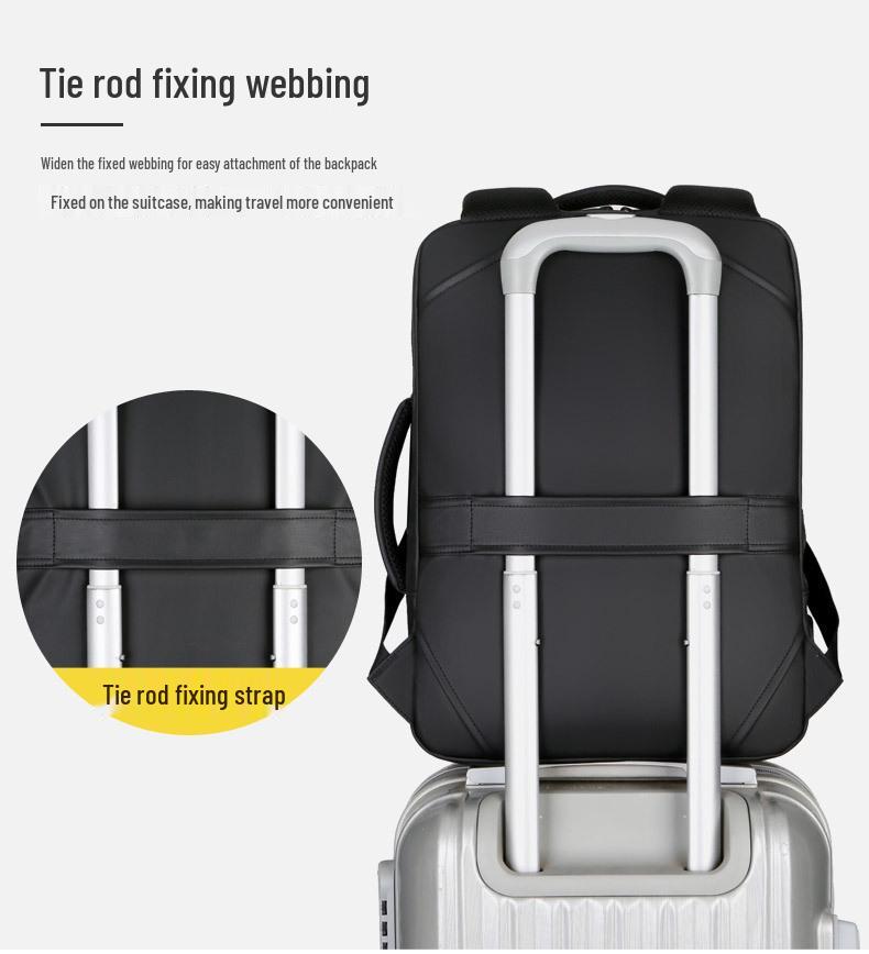 2025 Men's Multifunctional Genuine Leather Business Backpack