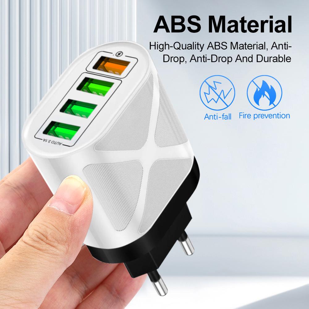 PD33W QC3.0 65W GaN Multi-port Fast Charging European Standard Charger with 9V/12V Support