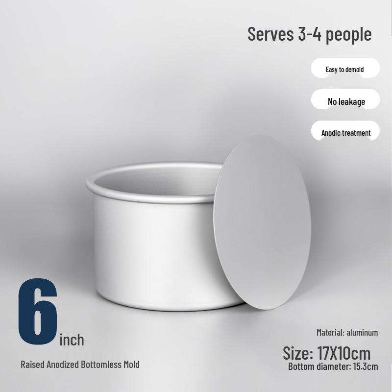 Chiffon Cake Mold Set with Removable Bottom: 4", 6", 8", 10" for Oven Use