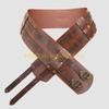 49MD Cosplay Embossed Belt Wide Belt Medieval Brown Waistband for Photoshoots