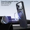 KEYSION 360 Hidden Metal Stand Magnetic Case for Magsafe for iPhone 17 Pro Max Air Transparent Matte Shockproof Phone Back Cover