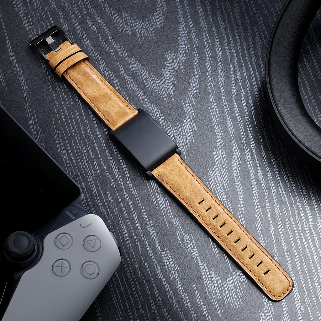 WHOOP 4.0 Compatible Leather Band Vintage Style Replacement Strap Premium Wristband Smart Fitness Accessories