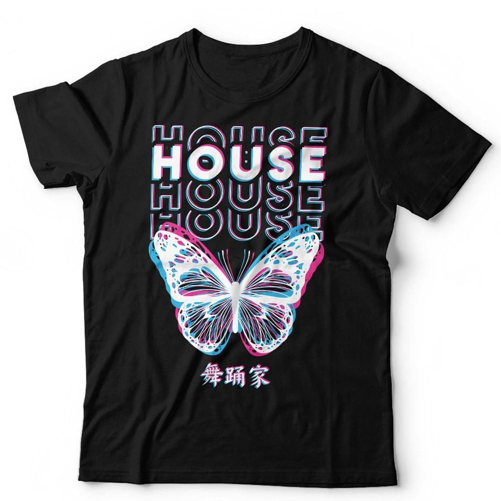 House Music Tshirt Unisex Kids Ladies Glitch Butterfly Festival Outfit Rave 3XL