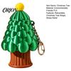 Festive Tree Keychain Retractable Christmas Longsword Toy, 3D Printed Xmas Stress Relief Toy Keychain, Holiday Mini Fidget for Backpack Charm