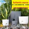 Transparent Double-Layer Self-Watering Pothos Pot - Large Round Design