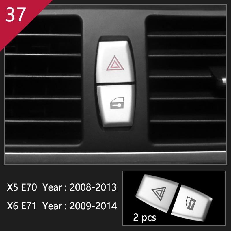 AAACH1 For BMW X5 X6 E70 E71 Accessories Car Interior Air Conditioning CD Console Panel Cover Decoration Trim Carbon Fiber Car Styling