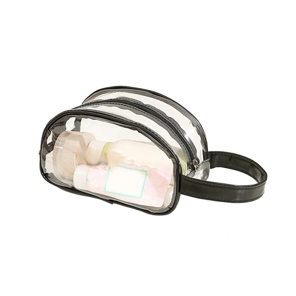 Clear PVC Cosmetic Organizer Bag with Zipper for Toiletries Makeup Storage Transparent Travel Tote Bag Water Resistant