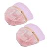 2 Pcs  Makeup Brush Purple Flat Top Rhombus Makeup Brush with Storage Box