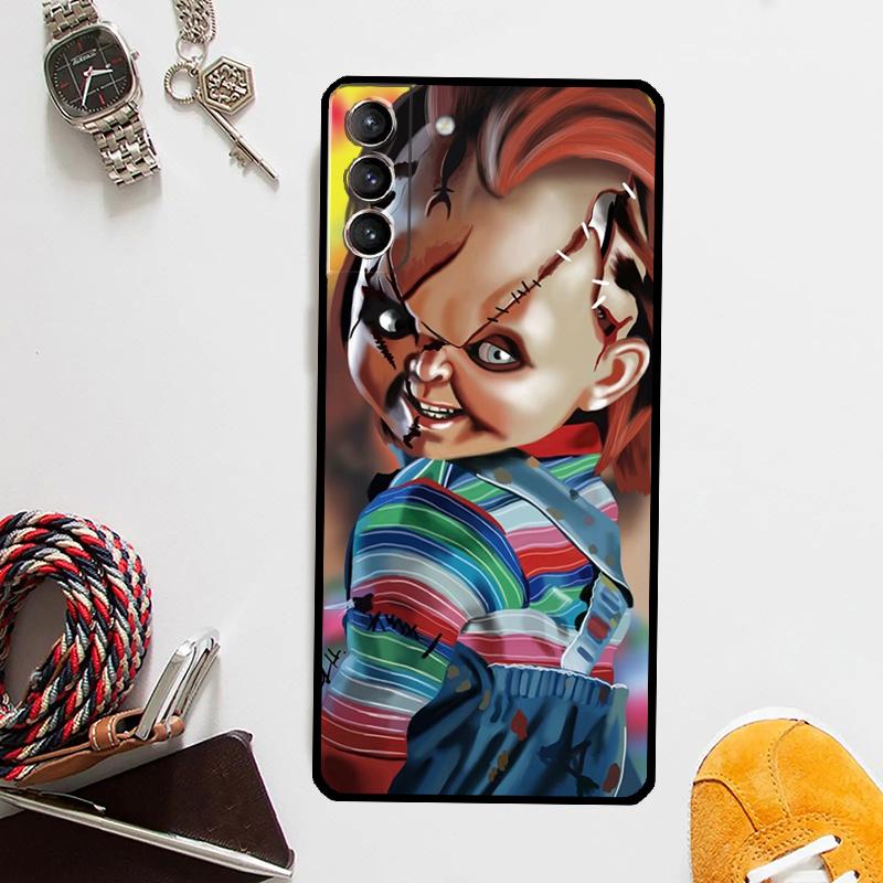 Chucky Doll Horror Movie Case For Samsung Galaxy S25 S24 Ultra S20 S21 S22 S23 Plus S9 S10 S24 FE S25 FE Cover Coque