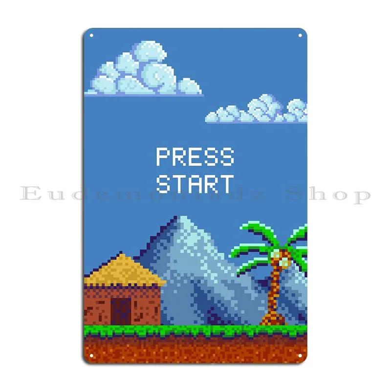 Retro Game Home Screen Metal Sign Plaques Create Mural Mural Garage Iron Tin Sign Poster 20X30CM