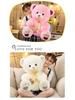 Pink Girly Heart Bear Plush Toy - Soft, Cute Teddy Bear Rag Doll Gift for Girls' Birthdays