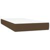 Box Spring Bed with Mattress Dark Brown 120 x 190 cm Fabric