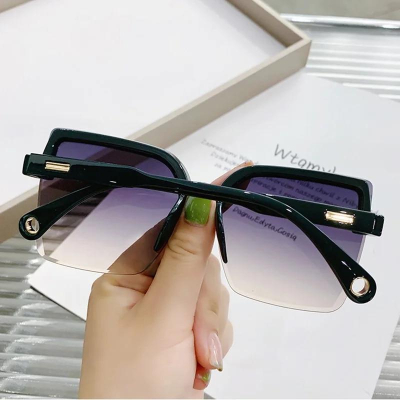 New Fashion Sunglasses Luxury Designer Women Outdoor Retro Square Big Frame Sunglasses Eyewear UV400 Glasses