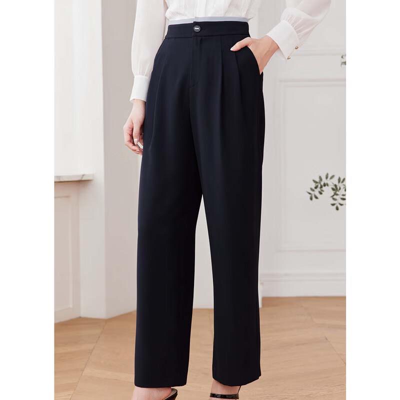 JESSIE Women's High-Waist Wrinkle-Resistant Twill Wide-Leg Trousers