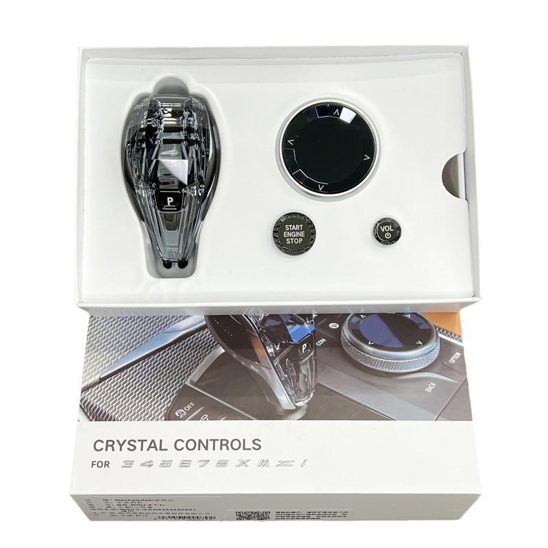 AAAQU1 4 Piece Set Crystal Gear Shift Knob Lever For BMW G20 G21 iX3 G08 X3 G01 X6 G06 X7 G07 X5 G05 Automatic Crystal Gear Handle