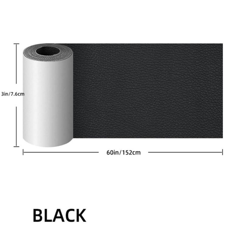 Selbstklebendes Leder-Reparaturband für Sofa, Autositze, Handtaschen, Jacken, Möbel, Schuhe, Erste-Hilfe-Flicken, Lederflicken, DIY, Schwarz